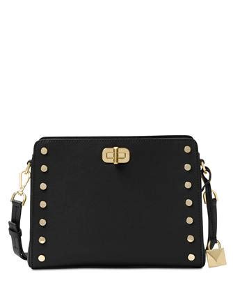 michael kors sylvie stud medium messenger bag|Michael Kors Sylvie Stud Medium Messenger Cement.